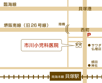貝塚駅周辺地図